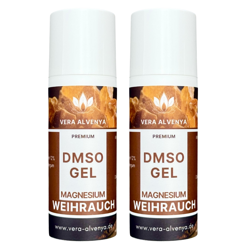 2x DMSO Magnesium Weihrauch Gel - 50% DMSO in 99,9 Reinheit mit Magnesiumöl und Weihrauchextrakt Dimethysulfoxid 50ml