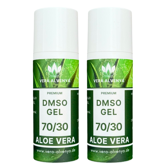 2x DMSO Aloe Vera Gel 70/30 Aloe Vera Saft aus frischen Blättern, DMSO mit 99,9% Reinheit